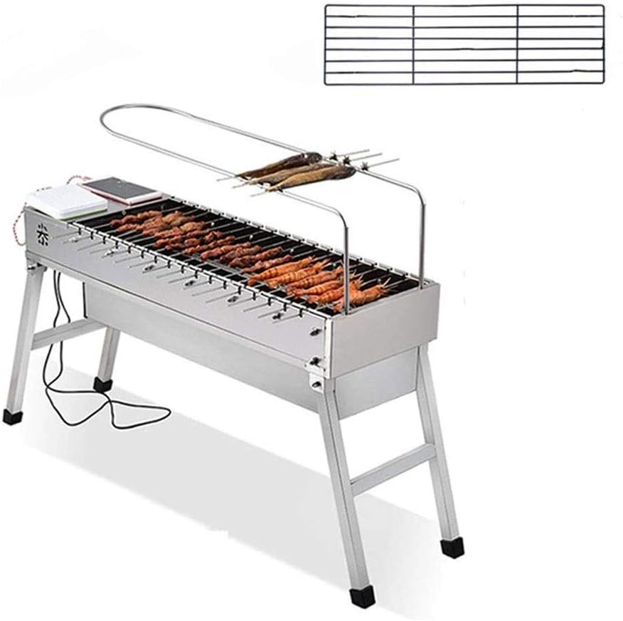 Review Portable Electric Rotating Grill with USB Interface, Stainless