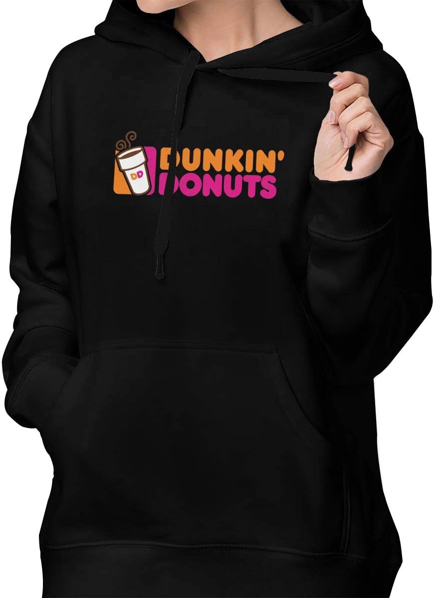 Rolvsx Womens Winter Hoodies Doughnut Dunkin' D Cotton Hooded Coat Jacket Pullover Sweatshirt Outwear Long Sleeve