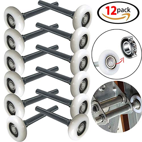 Durable 2" Nylon Garage Door Rollers 6200ZZ 4" Stem Hardware Accessories Set of 12 - Thumbnail 7