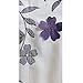 DriftAway Isabella Faux Silk Embroidered Kitchen Swag Valance Embroidered Crafted Flower Single 60 Inch by 18 Inch Plus 1.5 Inch Header Ivory Purple