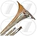 Zephyr 606S Deluxe Double-Braced Silver Trumpet w/Gold Trim Outfit