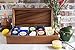 Ironwood Gourmet Rectangular Vauxhall Double Tea Box, Acacia Wood,Brown, 10 Compartment