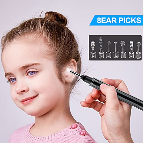 Nazano Ear Endoscope,Ear Wax Remover Tool,WiFi Visual Ear Cleaner 3.5mm with 1080P HD Ear Camera,8 Ear Picks for Kids and Adults,Compatible with iPhone, iPad, Android Phones & Tablets