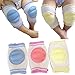 Kakalu® 3 Pairs Breathable Adjustable Elastic Boy's Girl's Infant Toddler Baby Kneepads Knee Elbow Pads Crawling Safety Protector,Premium Quality For 6-24 Months Baby Free Size