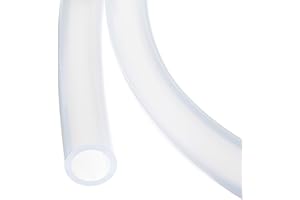 Rebower 3ft 1" ID x 1-1/8" OD Silicone Tubing Clear Industrial Plastic Tubing Pure Silicone Hoses for Pump Siphoning Draining
