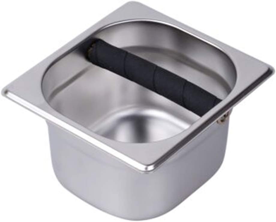 JJCF Stainless Steel Coffee Knock Box Container Espresso Knock Box Tool Accessory for Coffee Maker Machine