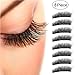 Magnetic Eyelashes 2 Pairs Dual Magnetic False Eyelashes No Glue 3D Reusable Fake Magnet Eyelashes 0.2MM Ultra Thin Handmade Fake lashes for Ultra Soft Natural Look Seconds to Apply (m013-8p)