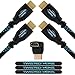 Twisted Veins HDMI Cable, 50 FT, 2-Pack, Long High Speed HDMI Cord with Ethernet, Maximum Length Single Piece Cable – a Replacement Option for an HDMI Extension/Extender