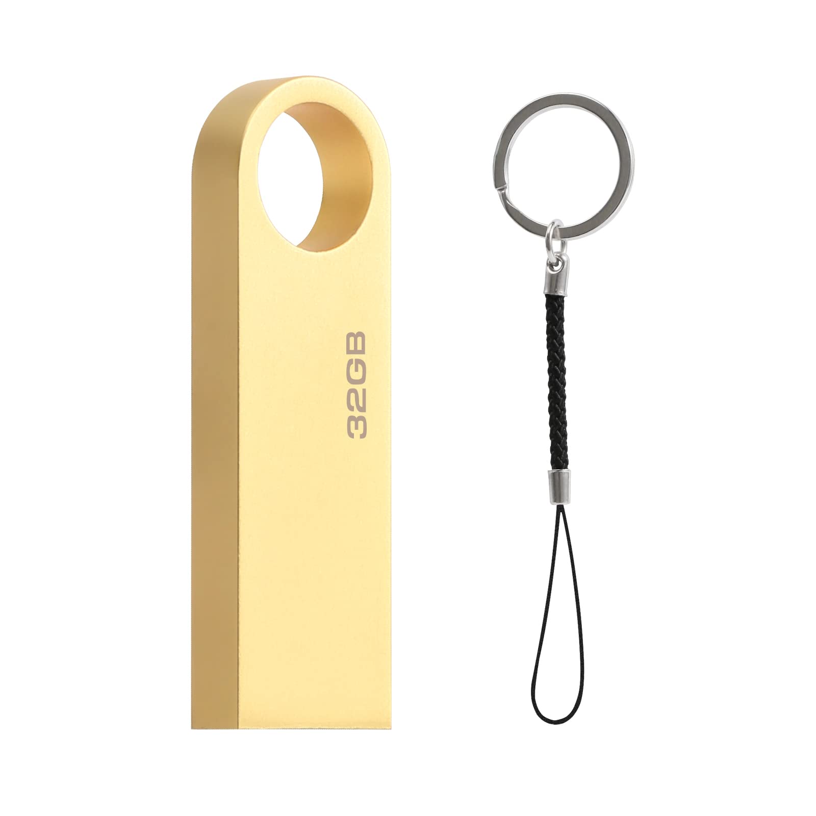 Memory Stick 32GB, USB Flash Drive 32 GB Waterproof USB 2.0 Thumb Drive Pen Drive with Key Ring for PC Laptop Computers Tablets etc…