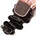 Beauty Forever Hair Brazilian Virgin Hair 1 Piece Free Part Body Wave Lace Closure 100 Unprocessed Human Hair Extensions Natural Color (14'' closure)