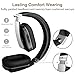 HiGoing Active Noise Cancelling Wireless Bluetooth Over Ear Headphones with Mic Foldable Hi-Fi Stereo headset for iOS iPhone Android TV PC Laptop - Black