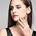 EVBEA Simulated Diamond Engagement Rings Rose Gold Halo CZ Flower Skull Promise Rings(Old,5)