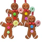 Gingerbread Christmas Ornament 4-Piece Set