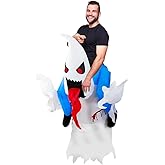 Riidmaax Inflatable Costume Adult, Blow Up White Ghost Costume Women Men, Scary Party Halloween Costumes