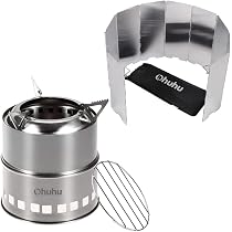 Amazon.com: Ohuhu Wood Burning Camp Stoves + 10 Plates Camp Stove  Windscreen for Camping Picnic, Backpacking, Cooking : Sports u0026 Outdoors