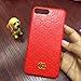 iPhone7/8 Plus --US Fast Deliver Guarantee FBA-- Luxury PU Leather Style Case Cover for Apple iPhone 7 Plus iPhone 8 Plus Only (Red Monogram)