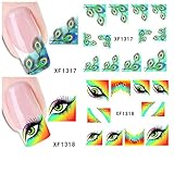Trolax(TM) 10 Sheet Nail Art Stickers Wrap Tips White Swan Fluffy Feathers Water Transfer Decals Sticker Women Nails Decorations