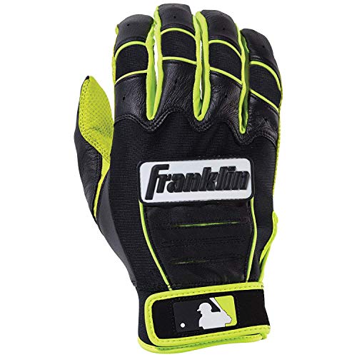 Franklin Sports MLB CFX Pro Revolt Series Batting Gloves, Optic Yellow