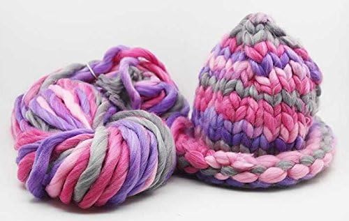 9 oz Multicolor Twisted Hank Dyed in the Wool Knitting Bulky Roving Crochet Weaving Yarn 250 grams 50 yards (# 2)