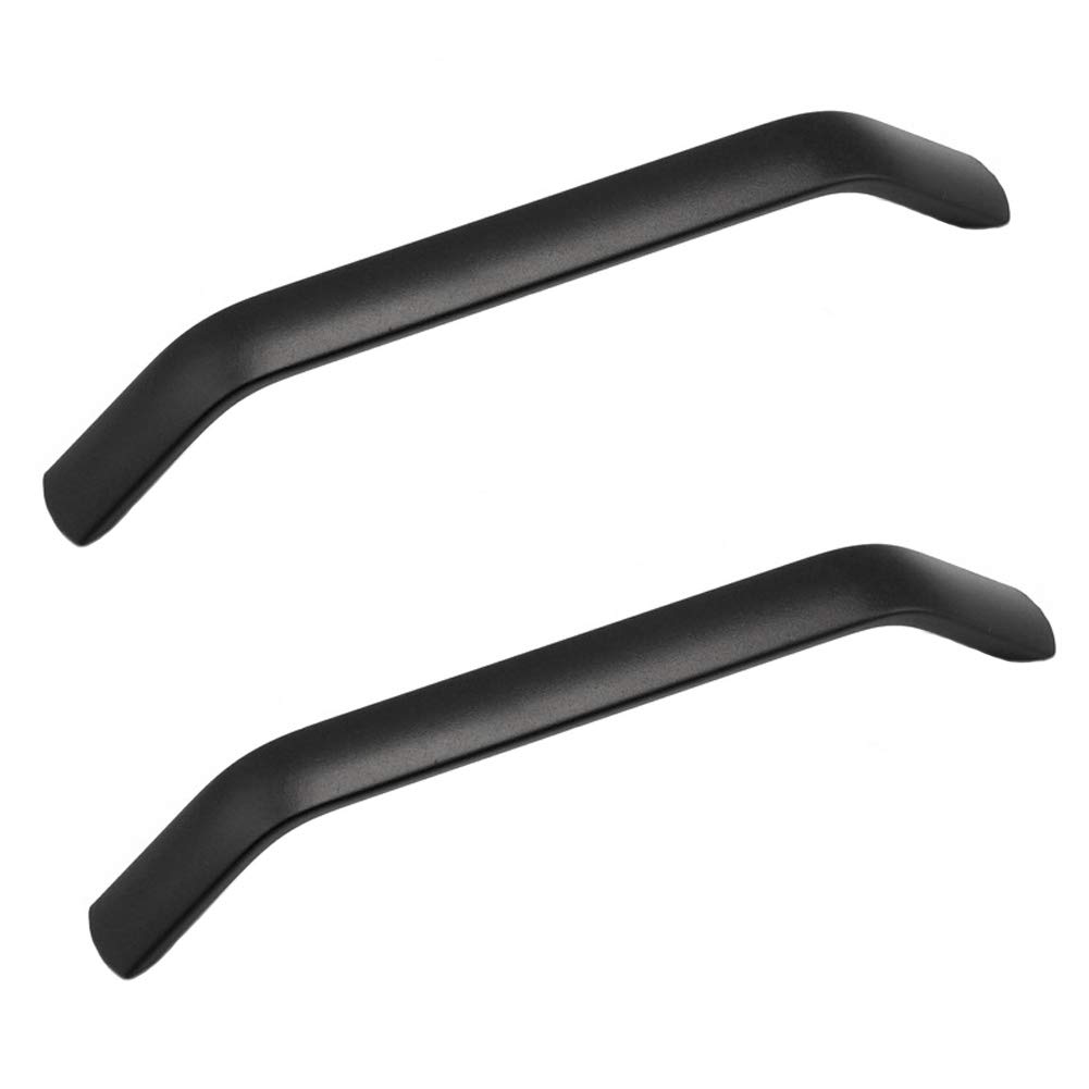 ANSIEDIO 2pcs Black Cupboard Handles Drawer Handles Kitchen Cabinet Door Handles Aluminum Alloy Bow Pull Handle (Hole Spacing 128 mm)