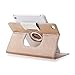 Thankscase Case for iPad Mini 4, Rotating Case Cover for Ipad Mini 4 with Wallet and Pocket with Hand Strap with Smart Cover Function for iPad Mini 4 2015 (Gold)