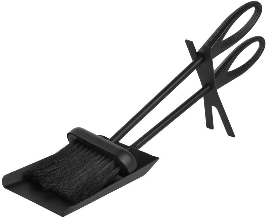 Hearth and Home Fireside Dustpan And Brush Set Black 15" Amazon.co.uk