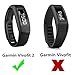 Tkasing Colorful Silicone Replacement Bands with Metal Clasps for Garmin Vivofit 2 (No Tracker, Replacement Bands Only) (5 Colors C)