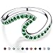 Emerald Birthstone Ring for women-Copper Round Cubic White Zirconia Solitaire Wedding Engagement May Birthstone Ring Size 8 for Women