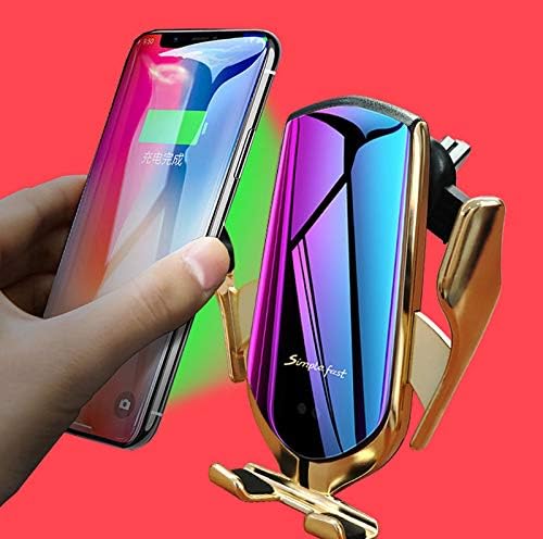 HeFeiQiaoMai Automatic Clamping IR Intelligent Wireless Car Charger Mount - Car Charger Holder 10W Fast Charging for iPhone Xs Max/XR/X/8/8Plus Samsung S10/S9/S8/Note 8