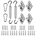 MatSailer Shade sail Hardware kit,5 Inches 316 Marine Grade Shade sail Installation kit for Rectangle and Square Patio Shade, 24 Pcs