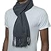 Alpine Swiss Mens Plaid Scarf Soft Winter Scarves Unisex,Solid Gray,One Size