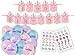 Unicorn Party Supplies for Girls - Happy Birthday Banner, Balloons and Temporary Tattoos for Unicorn Party Favors - 61 Piece Kit for Unicorn Birthday Party Supplies