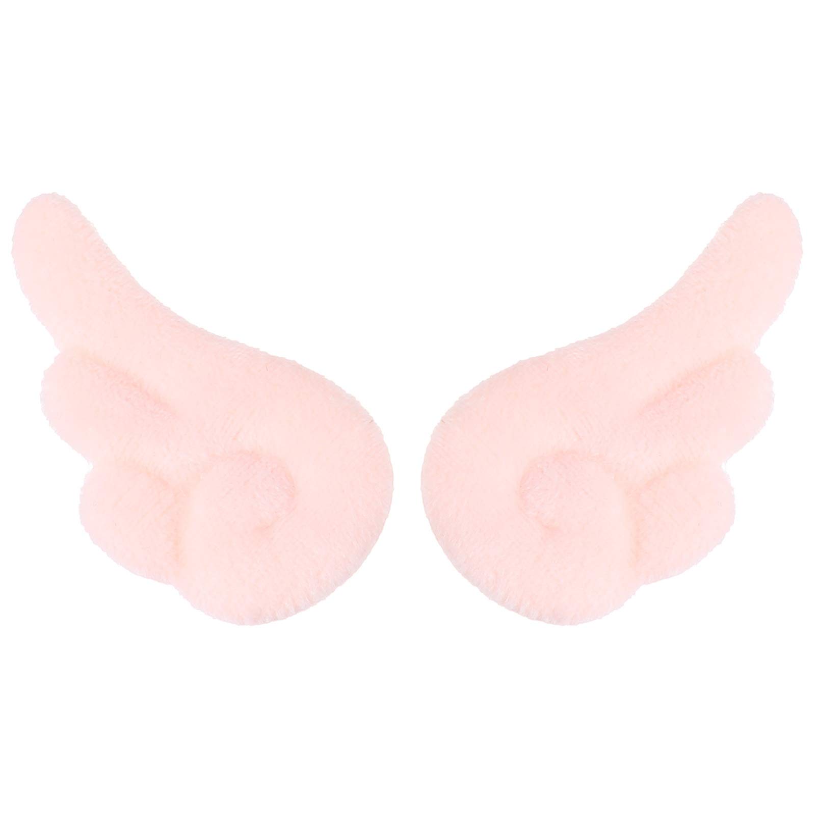 FRCOLOR Angel Wings Hair Clips, 1 Pair Cute Adorable Hair Barrettes, Leather Hair Clips, Cute Plush Barrettes, Cartoon Hair Accessories for Daily Wearing and Party Decoration, Light Pink