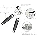 Color Scissor Can Opener, Stainless Steel Manual with Sharp Cutting Wheel, Smooth Edge, Easy Turn Design and Won't Touch Food