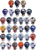 Mix of 12 NFL Random Football Mini Buildables Figures 2.5 Inch - 12 Teams in Set - Kids Birthday Cake Toppers Boys Superbowl Helmet Party Favors Vending Machine Lot