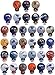 Mix of 12 NFL Random Football Mini Buildables Figures 2.5 Inch - 12 Teams in Set - Kids Birthday Cake Toppers Boys Superbowl Helmet Party Favors Vending Machine Lot