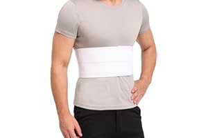 Broken Rib Brace for Men - Compression Chest Binder for Cracked Ribs Support & Chest Pain Relief - Belt for Bruised Rib Cage 