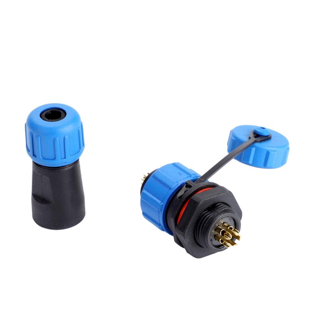 IP67 sp13 Waterproof Plastic Plug + Panel Socket 2/3/4/5/6/7/9 Pin (5pin), Electrical Accessories