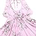Flofallzique Cotton Vintage Floral Toddler Girls Dress Pink Backless Birthday Party Christmas Dress