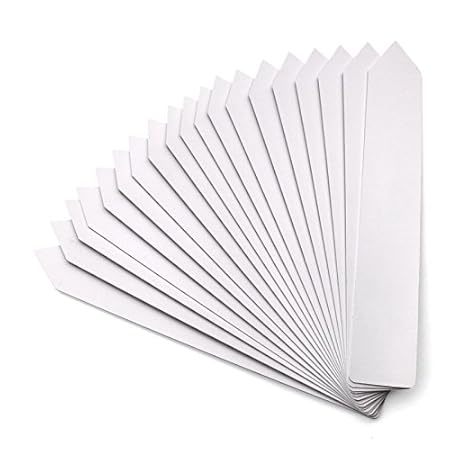 KINGLAKE 100 Stück 20 x 3 cm Groß Pflanzenstecker Plastik Weiß Pflanzenstecker Beschriften Kunststoff Stecketiketten Pflanzen