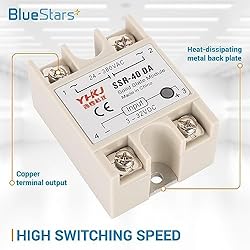 BlueStars 2PCS Solid State Relay SSR-40DA DC to AC