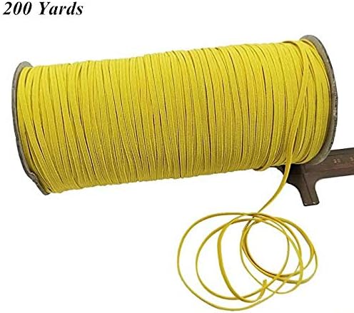 TUOLE 200 Yards Length Braided Elastic Band Elastic String Cord, High Elasticity Knit Elastic Band Stretch Elastic Rope for Sewing DIY Craft