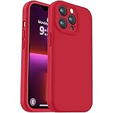 Vooii Compatible with iPhone 13 Pro Case, Liquid Silicone Upgrade [Camera Protection] [Soft Anti-Scratch Microfiber Lining] Shockproof Phone Case for iPhone 13 Pro 6.1 inch - Red