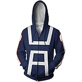 YUANTU Academia Hoodies Cosplay Costume Jacket Hoodies for Adult Unisex