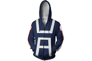 YUANTU Academia Hoodies Cosplay Costume Jacket Hoodies for Adult Unisex