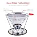 Amazing Pour Over Coffee Filter - Reusable Coffee Dripper Makes Brewing Tasty Coffee Easy - Fits Chemex and Hario V60 Perfectly + Most Mugs and Carafes Too - Pourover Coffeemaker Brews 1-4 10 oz Cups