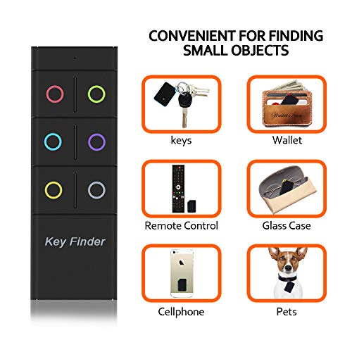 Hensun Key Finder, Wireless Key Tracker Anti-Lost Alarm RF Item Key Locator for Key Chain Tracker Pet Tracker Wallet Tracker Remote Finder