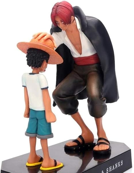 Amazon Co Jp Dsjsp おもちゃ ワンピース王麦わらのルフィ赤髪のシャンクスカーモデルの装飾玩具像のアニメ漫画のキャラクターデコレーション18のcm ホーム キッチン