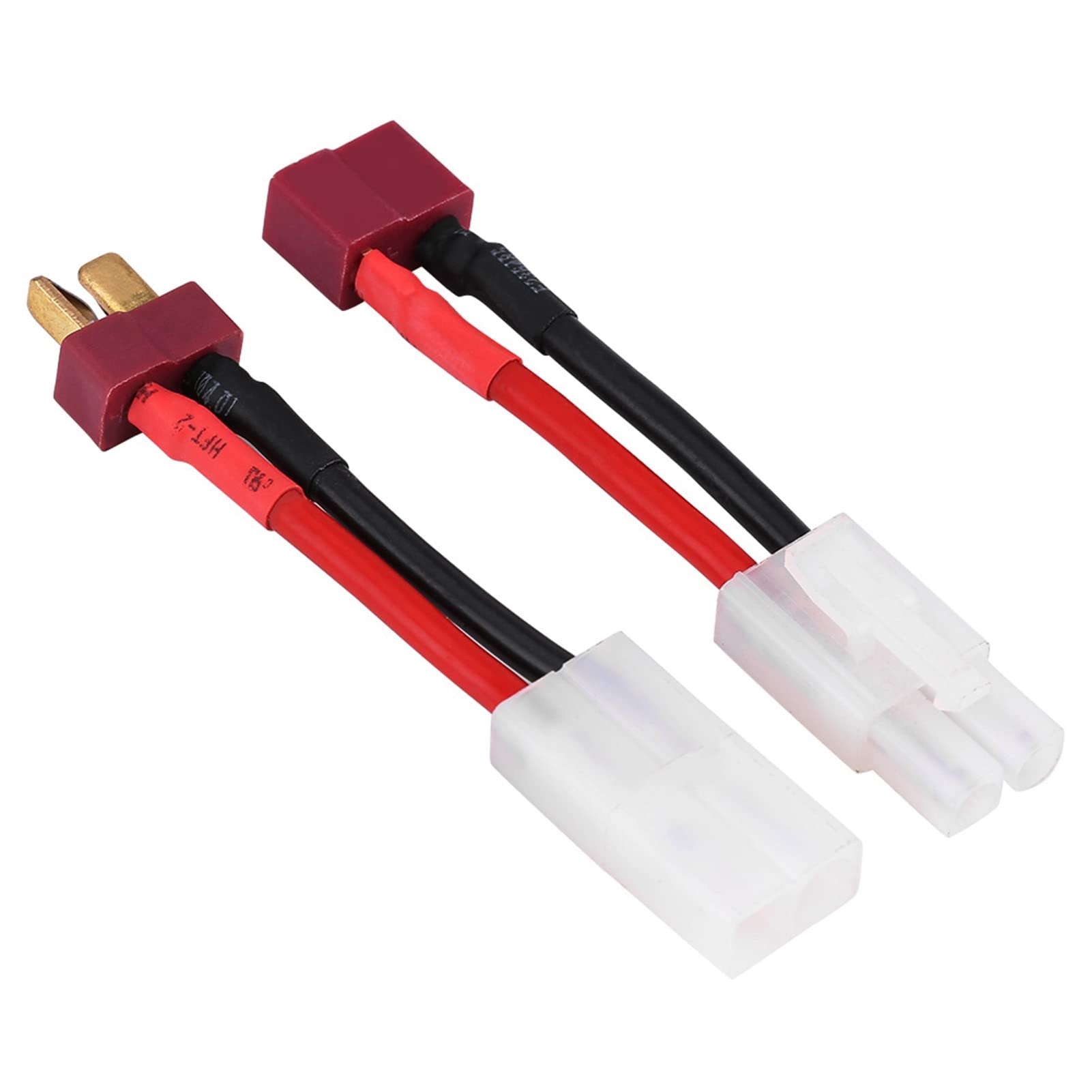 Yosoo Health Gear Deans T Plug to Adapter Cable, 2-Pack 14 AWG T-Plug Female Male Connector Adapter Set RC Accessory