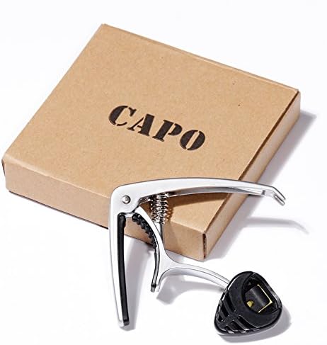 Capo for Acoustic Guitar,Banjo Electric Classical Kids Girls 12 String Trigger Beginner Guitalele Fret Luna Kwik Cute Fancy Funny Trasto Parlor Pro Aluminum Keiser Silver